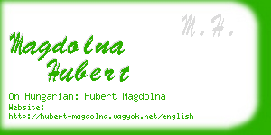 magdolna hubert business card